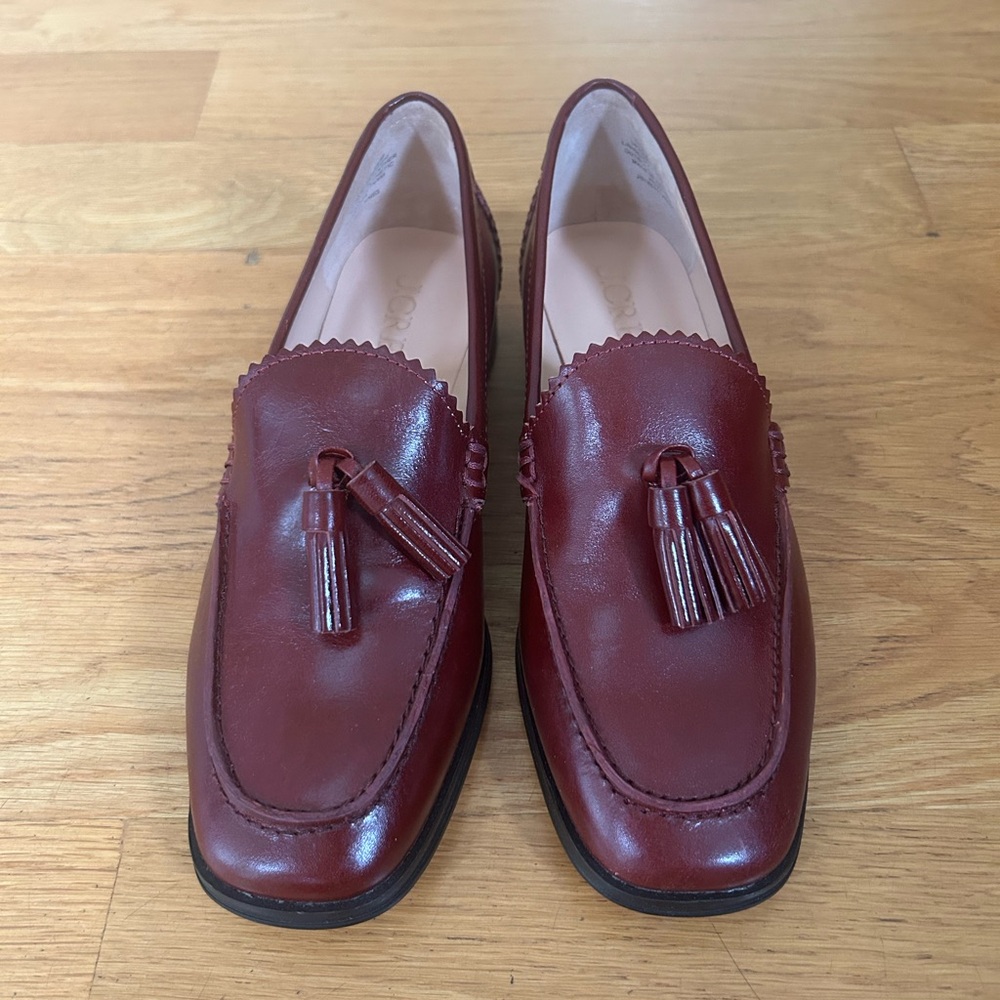 JCREW NWOB Burgundy Tassel Loafers